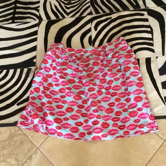 Modcloth Retrolicious lips print skirt size 3x new - Picture 1 of 4